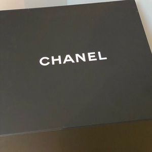 Large Chanel Magnetic Gift Box Black White Logo Luxury Packaging